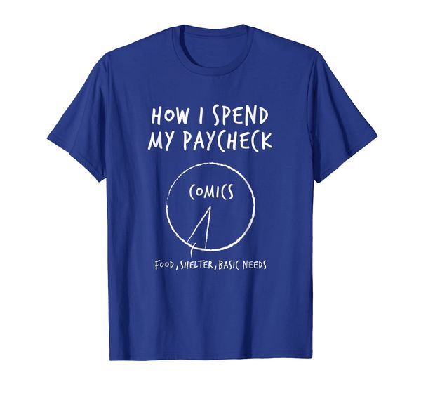 

Funny Comic Books Collector Gift T-Shirt Paycheck, Mainly pictures