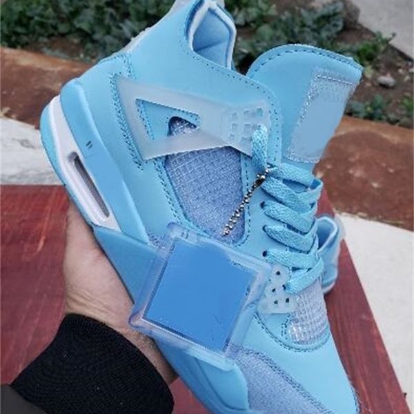 

eur40-47 basketball shoes 4s men women og 1 hyper royal university blue silver toe dark mocha black cat fire red mens sports sneakers52g1