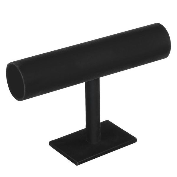 

hooks & rails black flannelette bracelet chain watch t-bar rack jewelry hard display stand holder organizer