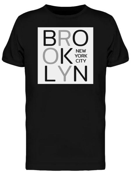 

brooklyn enclosed graphic men's tee -image by shutterstock, White;black