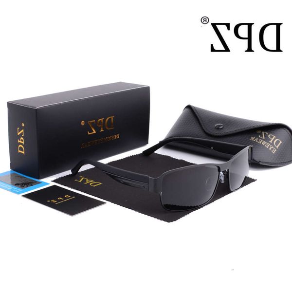 

fashionable sun frames for vintage polaroid lens men male sunglasses designer polarized eyewear accessories with original case nice, Black