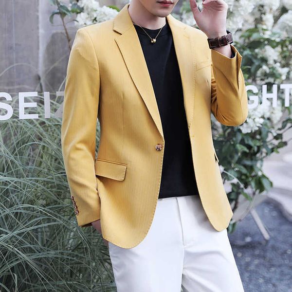 

men blazers business casual dress coat solid color formal party tuxedo suit jacket street wear social blazer masculino 210527, White;black