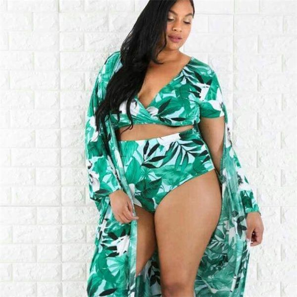 

bikini set floral print swimsuit women swimwear big breast brazilian bathing suit maillot de bain femme plus size 5xl, White;black