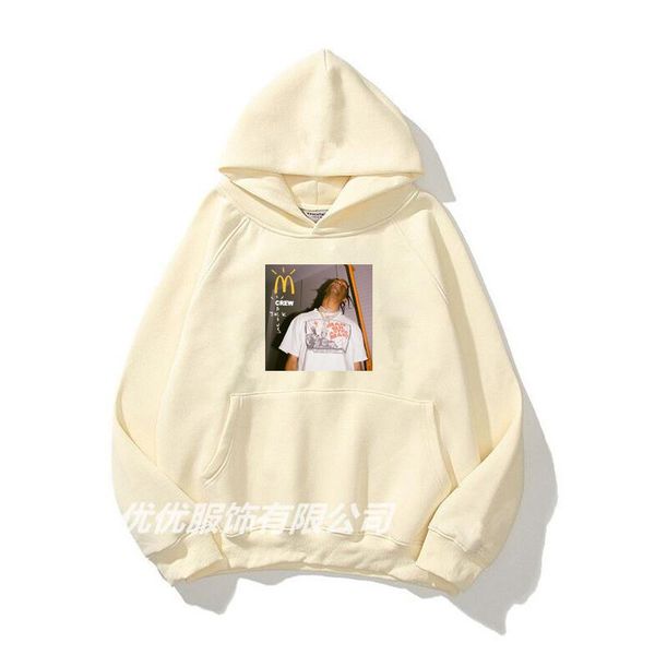 

men's hoodies & sweatshirts travis scotts mcdonald's hip hop cactus jack swag print funny men women hooded sweatshirt casual pullo, Black