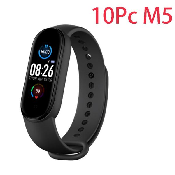 

smart wristbands 10pc/lot magnetic charging m5 smartband monitor multi language portuguese russian wholesale