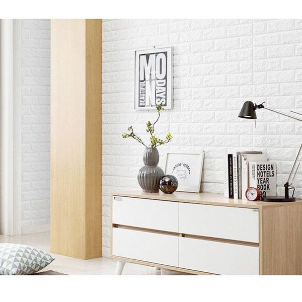 

wallpapers wallpaper self-adhesive 3d three-dimensional wall stickers brick pattern background anti-collision foam soft pack