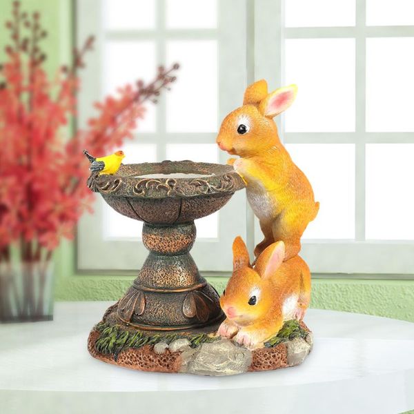 

solar lamps powered sculpture led light resin statue for home outdoor courtyard garden animal figurines decoration craft
