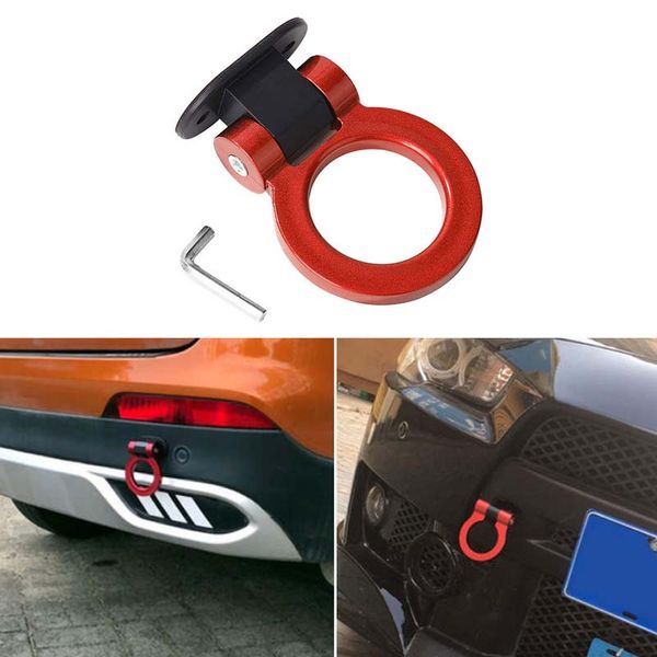 Gancio per rimorchio universale per auto Barre di traino Strumento Racing Ring Style Paraurti posteriore anteriore Ganci di traino decorativi Utensili manuali automatici