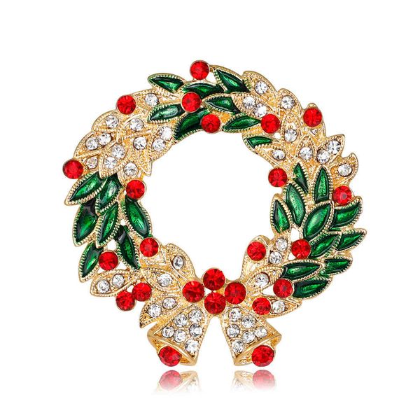 

factory versatile new style fashion personality wreath decoration brooch christmas