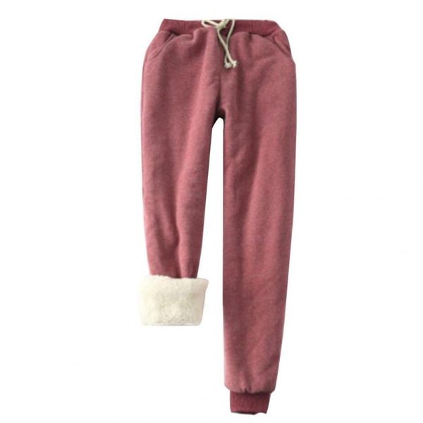 

running pants women faux cashmere lace-up sweatpants simple trousers, Black;blue