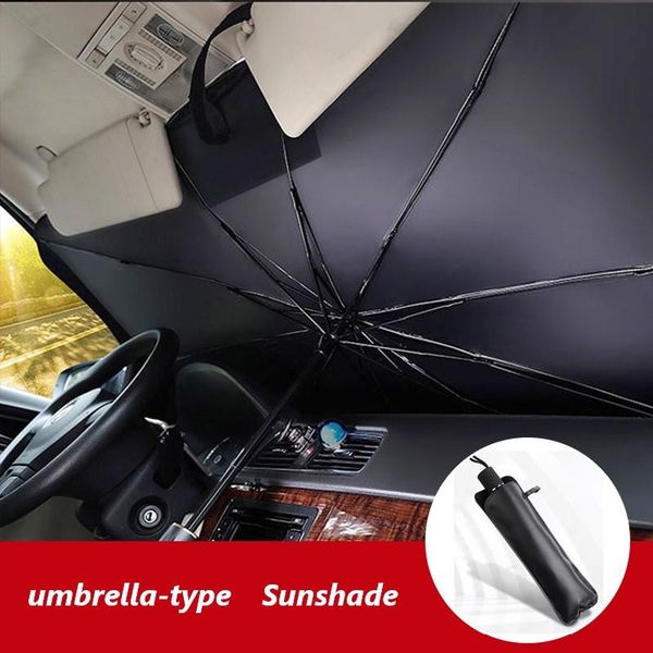 

umbrella type sunscreen heat insulation car sunshade interior front windshield folding
