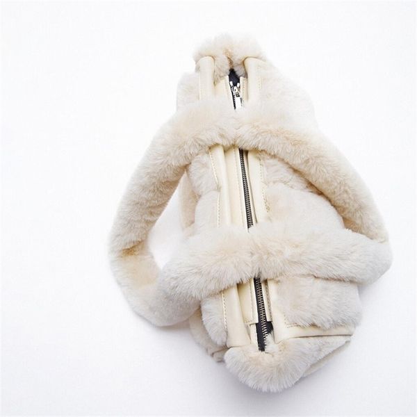 

za autumn and winter new large capacity maomao shopping underarm bag fashion artificial fur one shoulder handbag
