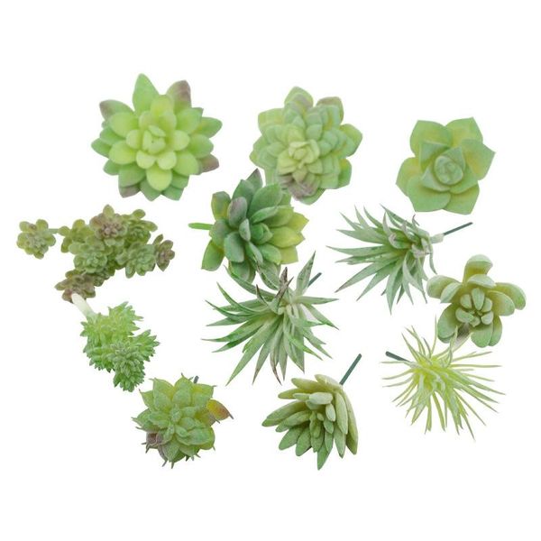 

decorative flowers & wreaths 12pcs artificial succulents plants unpotted realistic fake succulent picks for home diy landscape decorations
