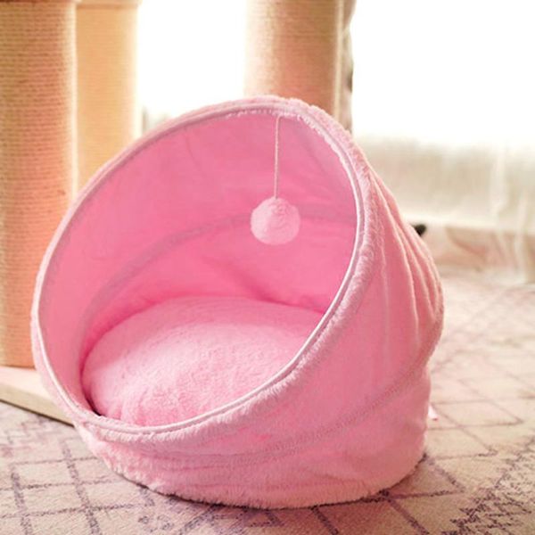 

cat beds & furniture bed indoor pet tent winter supplies plush house sleeping cave washable warm household animal cats accessories