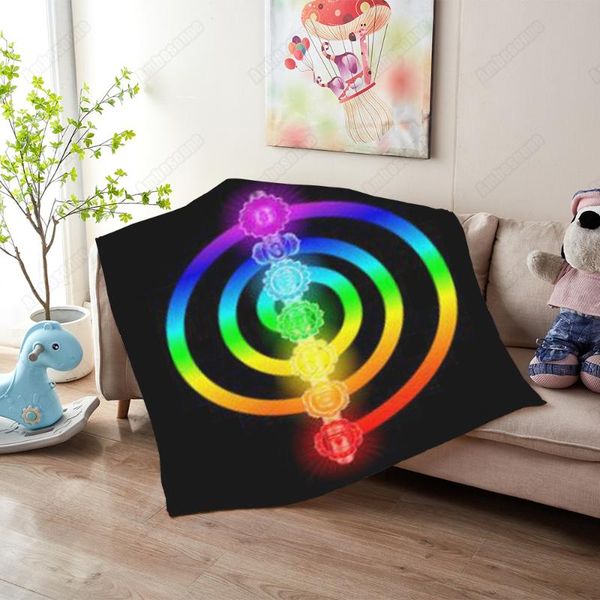 

blankets seven chakras blanket boho decor throw home for beds meditation yoga sherpa fleece