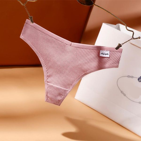 

women's panties 3pcs threaded cotton high cross ladies soft briefs seamless pants jampanes style sports breathable female underwear, Black;pink