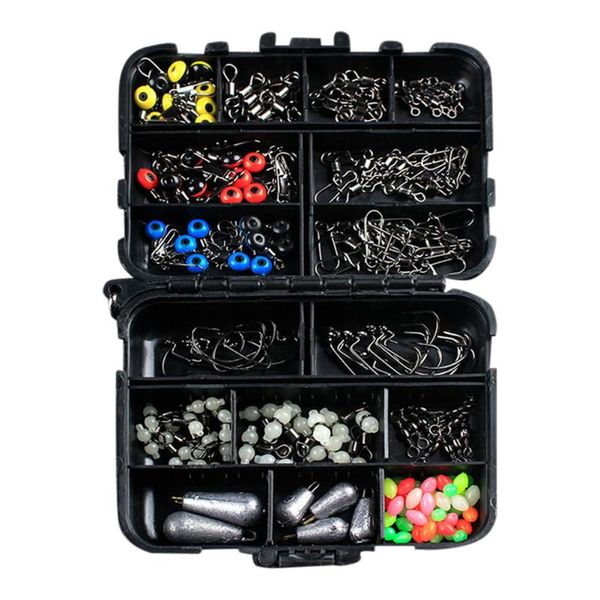 

177pcs/box fishing tackle box small clear plastic waterproof hook lure bait accessories ys-buy