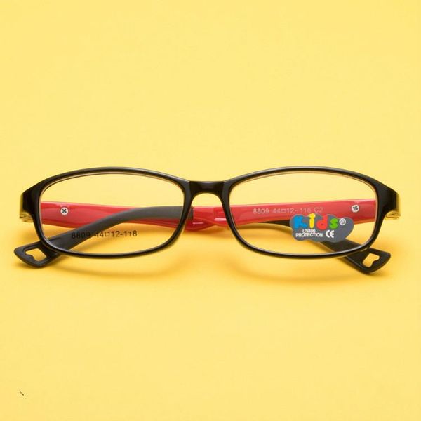 

fashion sunglasses frames comfortable children's glasses frame rectangular full spring leg mirror, Black