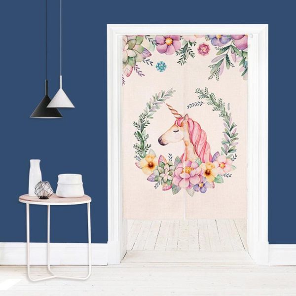 

flower doorway curtain 1 piece rod pocket w85cm x h90cm horse short for kitchen dl-hm007 * 30 & drapes