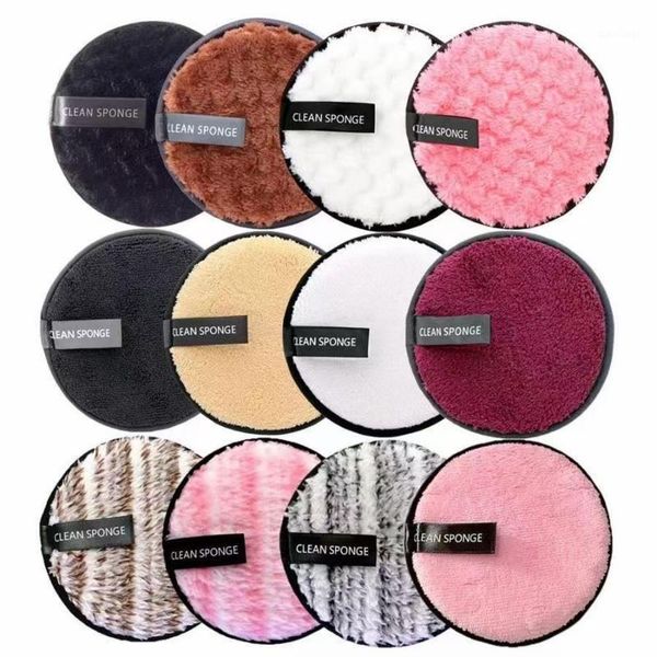 

reusable makeup remover pads cotton wipes microfiber make up removal sponge cleaning tool lazy cleansing powder puff sponges, applicators &1