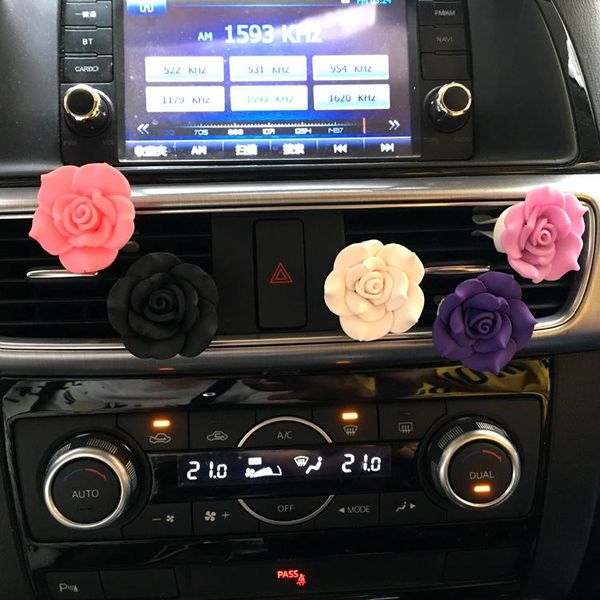 

car air freshener soft pottery camellia perfume accessories interior