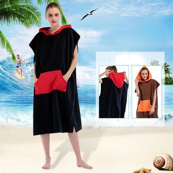 

swim wear 2021 high sales surf diving beach cloak bathrobe bath towel changing hooded terry cloth