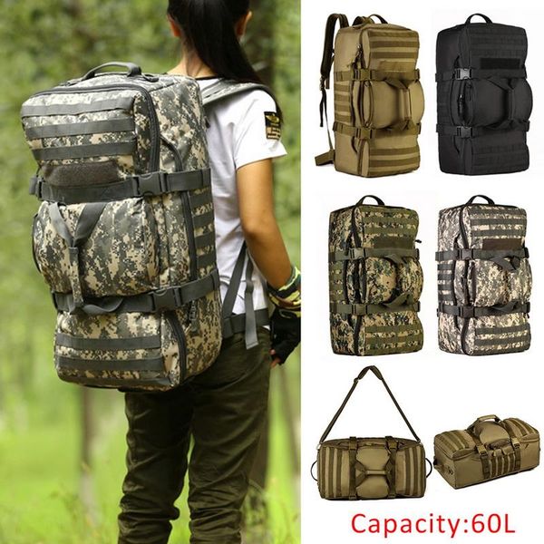 

backpack man/women hiking trekking bag military tactical army waterproof molle bug out outdoor travel camping 60l
