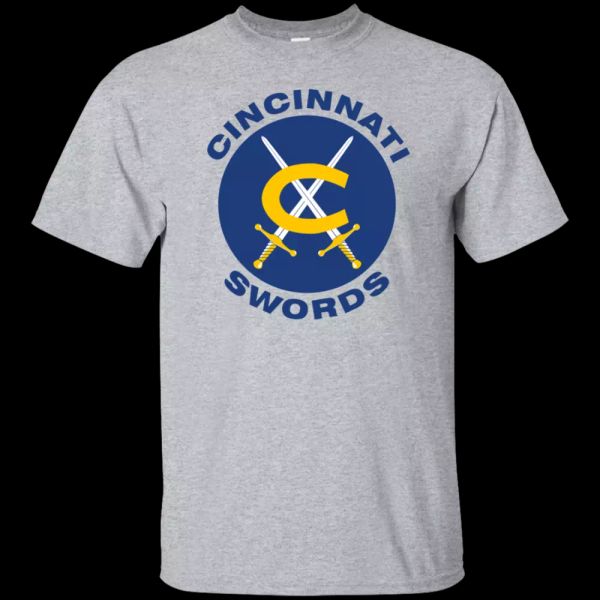 

cincinatti swords, retro, hockey, ohio, ahl, minor league, t-shirt, White;black