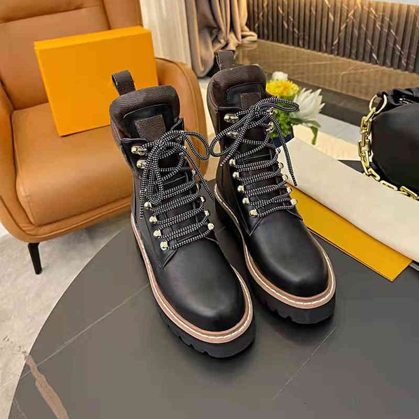 

desert world travel women's boots designer platform 100% leather ankle 5cm martin thigh-high snow boot size 36-41 no box, Black