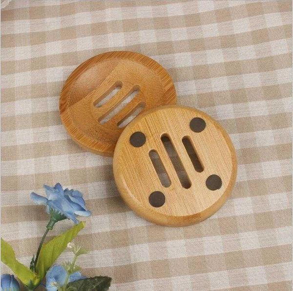 Rodada Mini Dish Dish Natural Bambu Secagem Soap Holder Acessórios Banheiro Criativo Proteção Ambiental Suportes