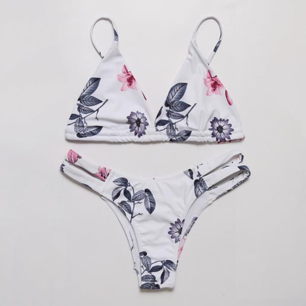 

swim wear women floral printed bikini set 2 pieces swimsuit bathing suit