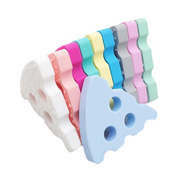 

pacifiers# chenkai 5pcs bpa diy silicone cheese teether baby pacifier dummy sensory pendant toy accessories food grade pastel color