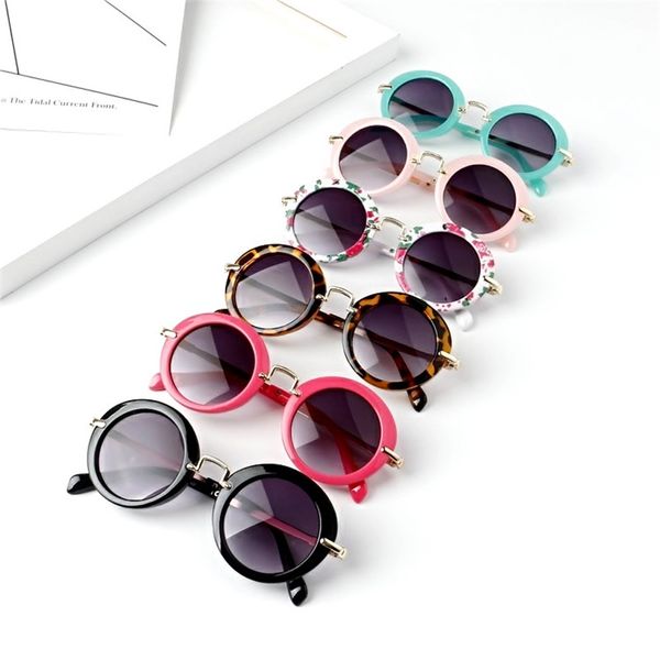 

kids retro sun shades infant goggles eyeglasses sunglass boys girls children round sunglasses eyewear 6 color 177 b3, Blue
