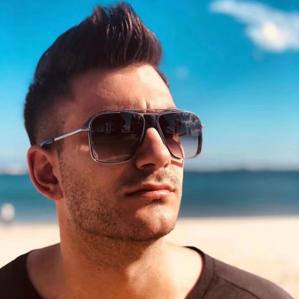 

3084 initiatc fashion sunglasses men's fashion box thick nose sunglasses, White;black