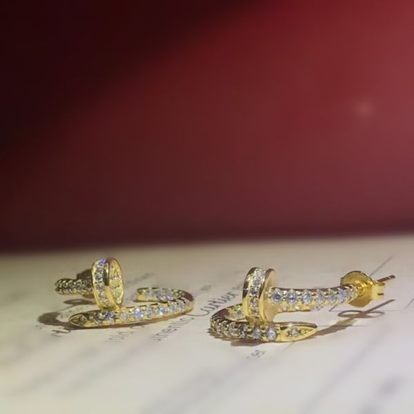 

luxury designer clou hoop earrings fashion jewelry for women la1238, Golden;silver