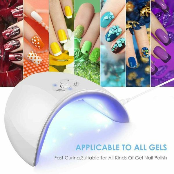 

nail dryers 36w diy portable manicure tools nails dryer led uv lamp professional gel spa polish acrylic curing timer usb powered art