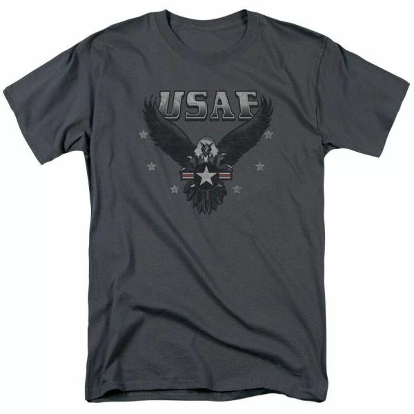 

u.s. air force incoming t shirt mens licensed usaf usa military tee charcoal, White;black