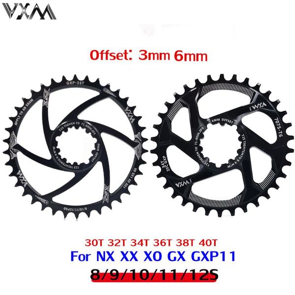 

bike heels & chainwheels vxm bicycle chainwheel 30t-40t narrow wide gxp chainring for xx1 x9 xo x01 cnc crankset offset 3mm 6mm parts