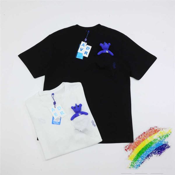 

men's t-shirts t shirts ader error tear pocket bear pendant t-shirt men women 1:1 -quality tees oversized t d77y, White;black