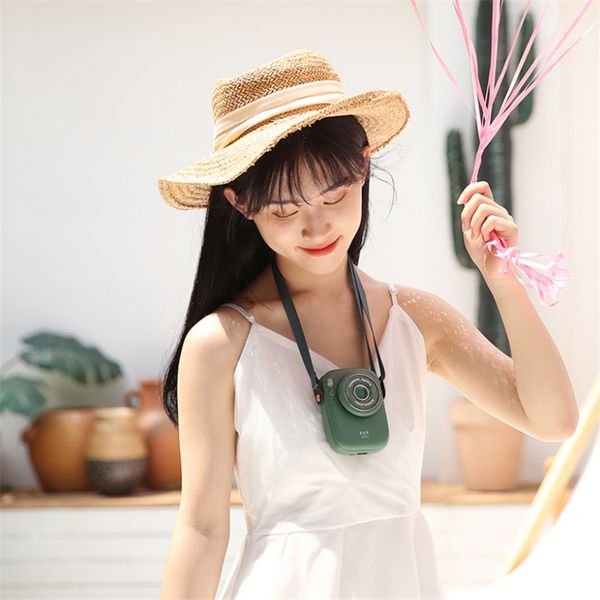 

3d camera mini handheld neck fan portable usb gadgets rechargeable air cooler student outdoor travel small fans