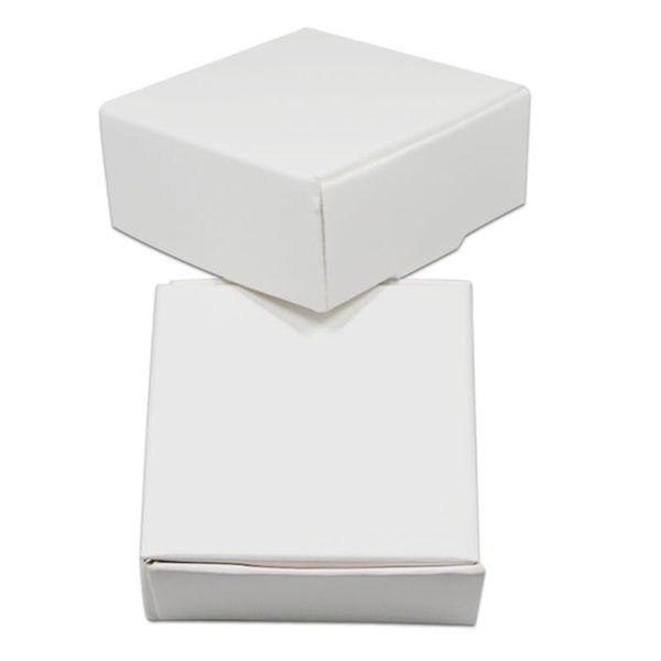 

gift wrap 100pcs white paperboard square foldable boxes gifts cases toy storage soap craft jewelry box for christmas wedding