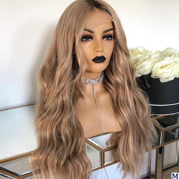 

eversilky pre plucked wavy 13x6 lace front human hair wigs for black women 150density ombre blonde full wig women1, Black;brown