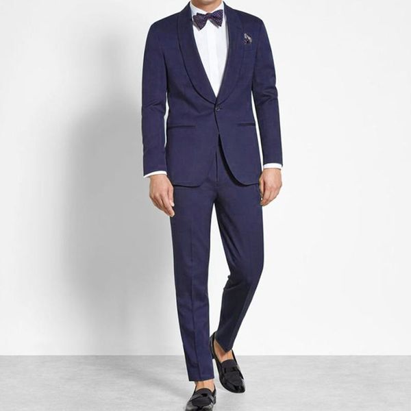 

men's suits & blazers fashion handsome tailor made blue one button slim fit tuxedo for wedding dress business party suit (jacket + pant, White;black