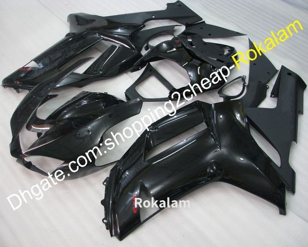 

fairing 2007 2008 zx6r cowling body kit for kawasaki zx 6r 07 08 zx-6r 636 zx636 motorbike black fairings (injection molding)