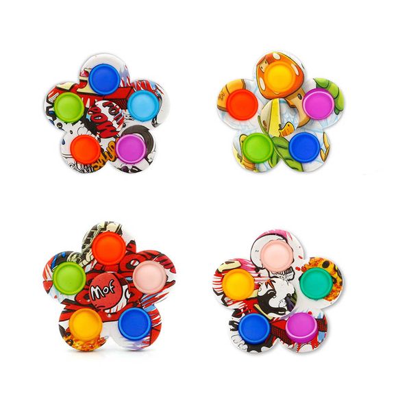 

silicone push bubble toy graffiti rotator_yythkg