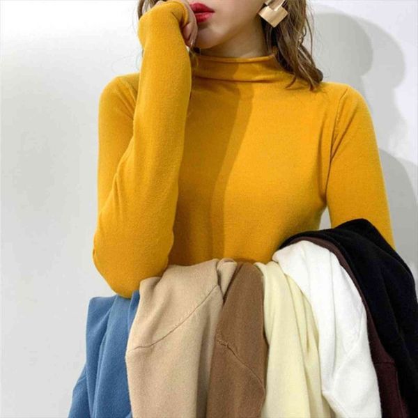 

spring summer women womens sweater long sleeve turtleneck pull soft thin jumper femme pullover clothes jersey, White;black