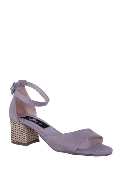 

ten suede women 's high-heeled sandals 196303, Black