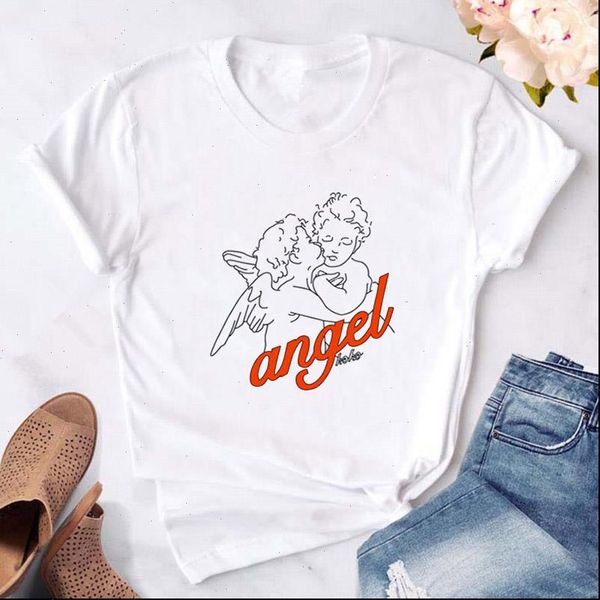 

zogank causal womens t shirts women shirt kawaii printed tee summer round neck graphic woman fashion, White