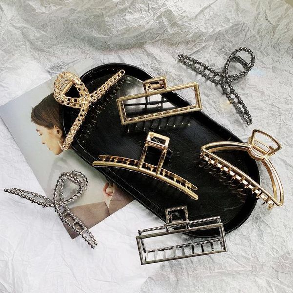 Haarspangen für Frauen, modisches Metall, geometrisch, einfach, exquisite Anstecknadel, Zubehör, Schmuck, Großhandel, Haarspangen