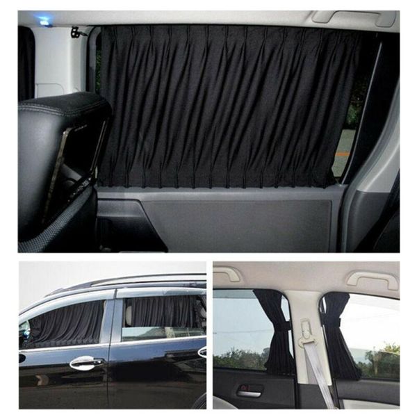 

car sunshade side sun shade curtains uv protection universal visor 2pcs 50x47cm accessory black cover